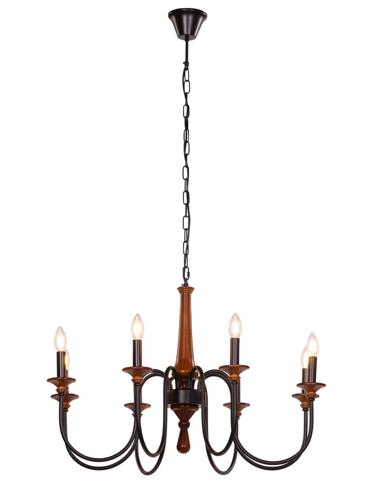 King's Way (Large, Brown) Wooden Chandelier