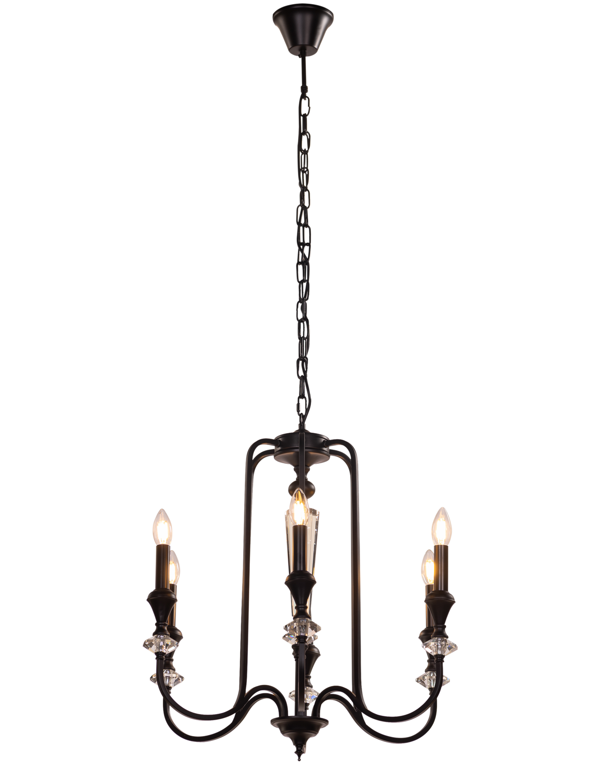Prone To Cling (Black) Crystal Chandelier