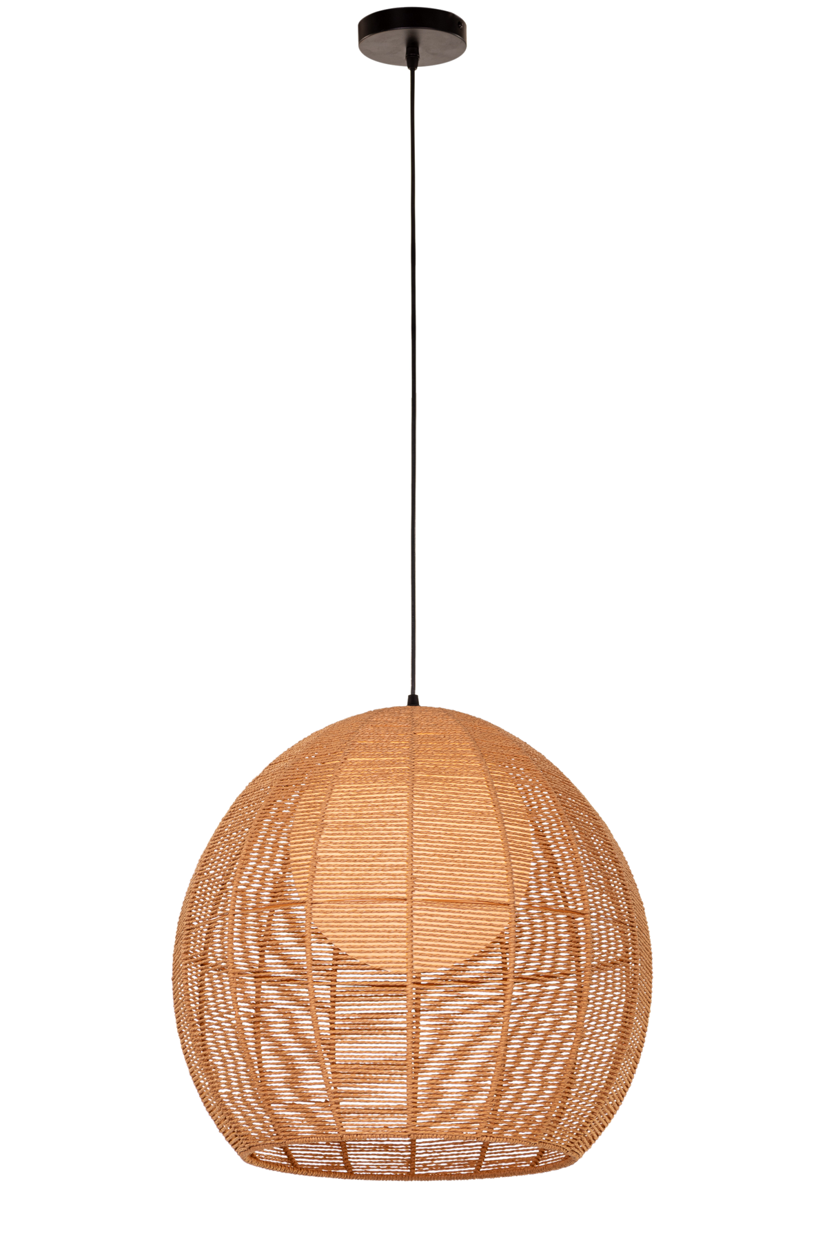 Sundown Cove (Gold, Beige) Rattan Pendant Light