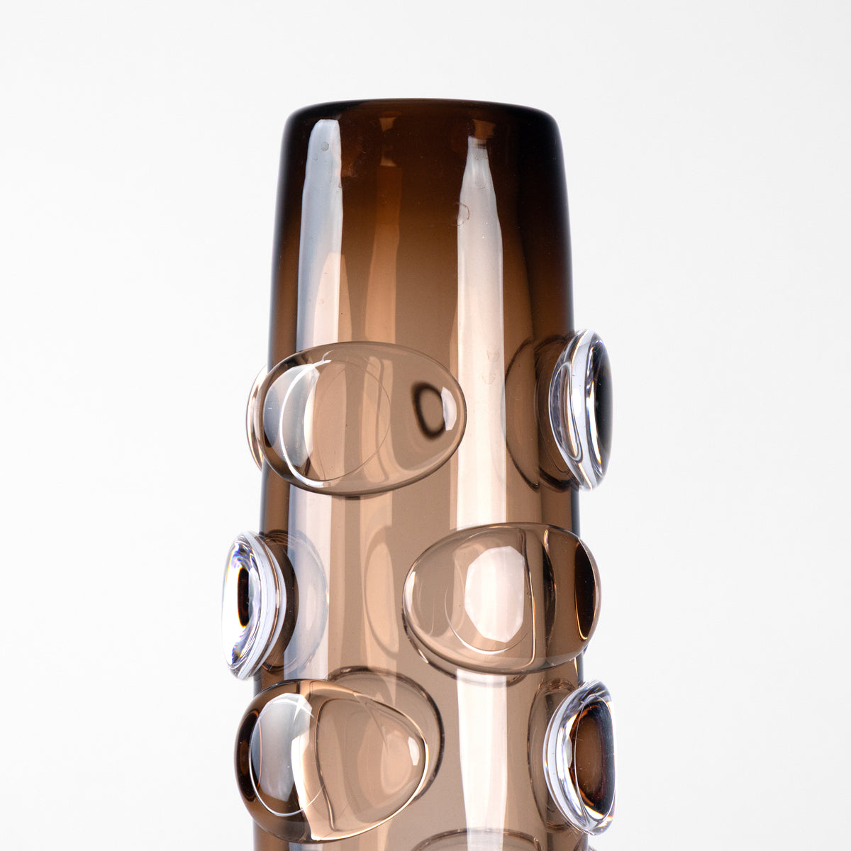 Fossilized Bubbles (Large,Brown) Glass Vase