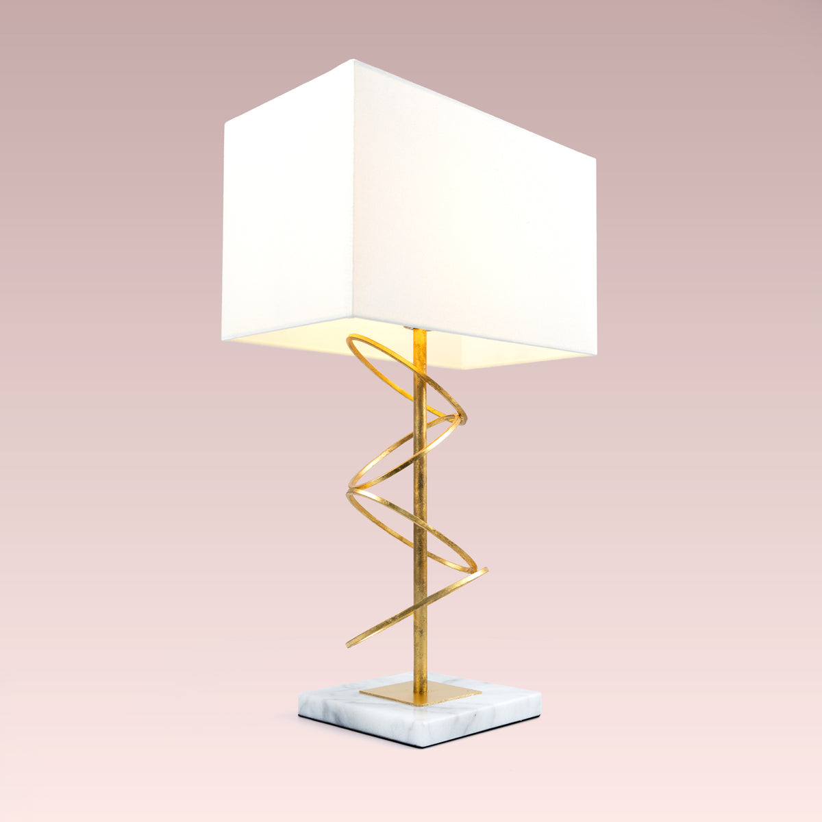The Fibonacci Gold Leaf Loop Table Lamp