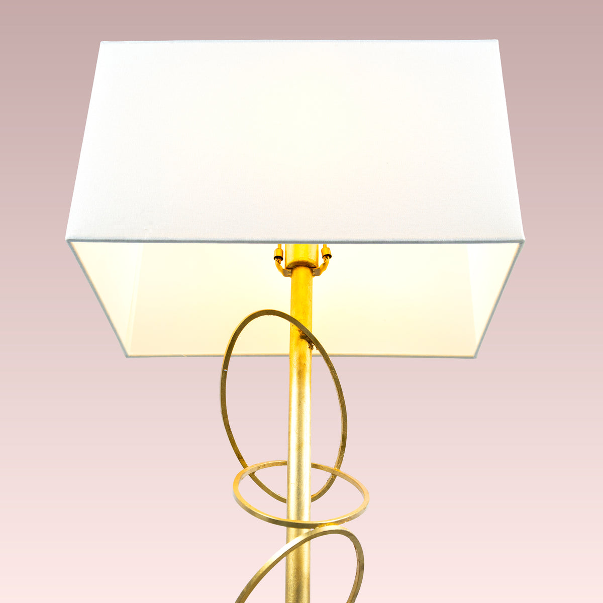 The Gotham Coil Gold Leaf Floor Lamp
