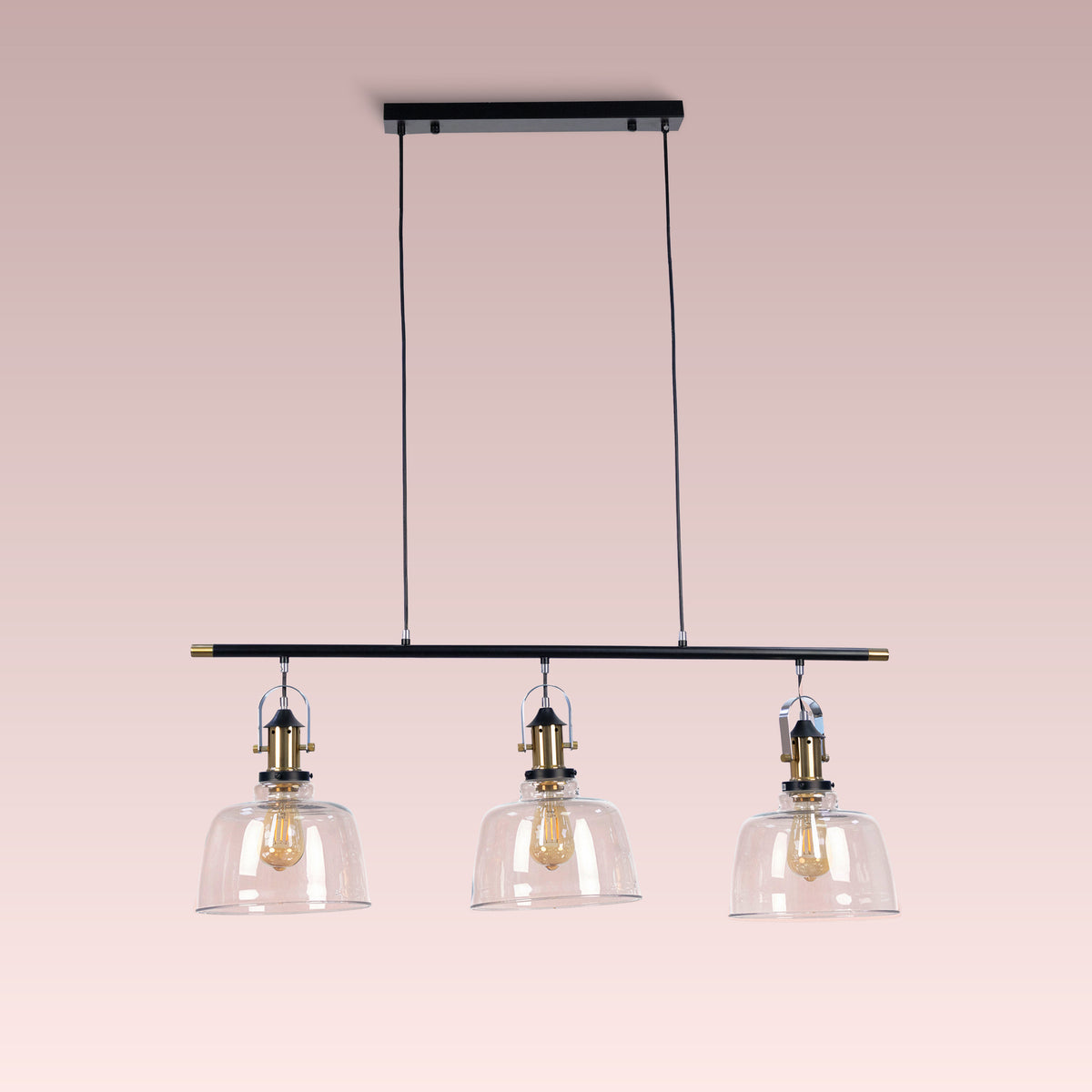 Royal Tea Clear Glass Hanging Lamp