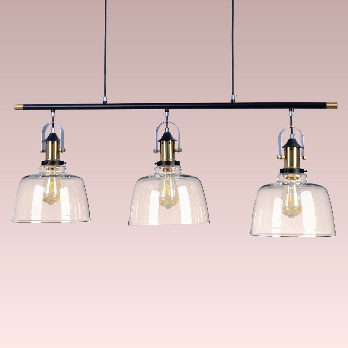 Royal Tea Clear Glass Hanging Lamp