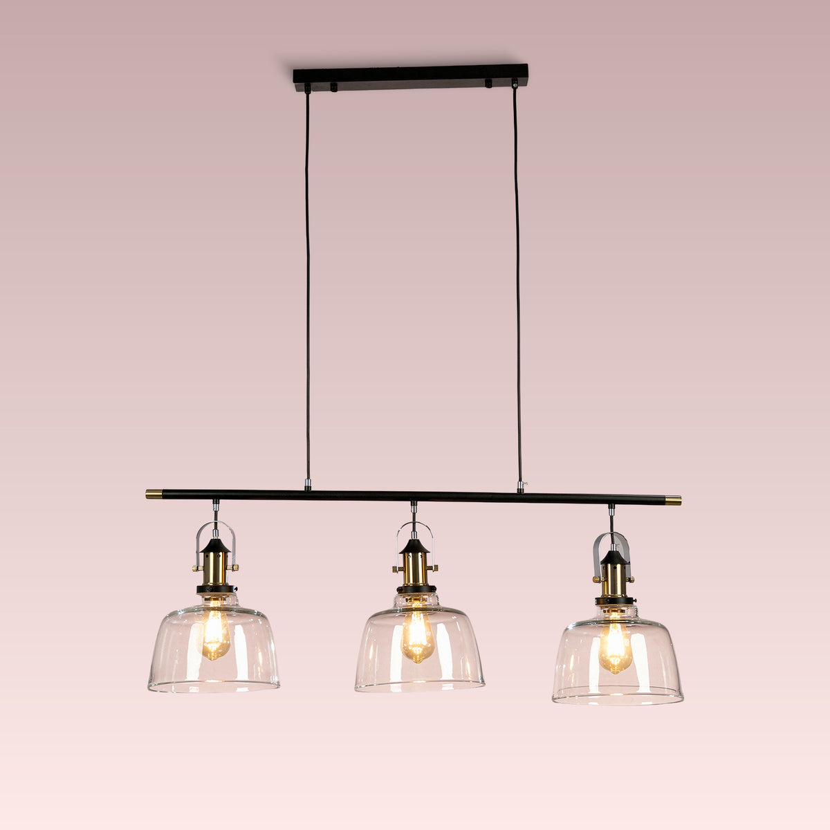 Royal Tea Clear Glass Hanging Lamp