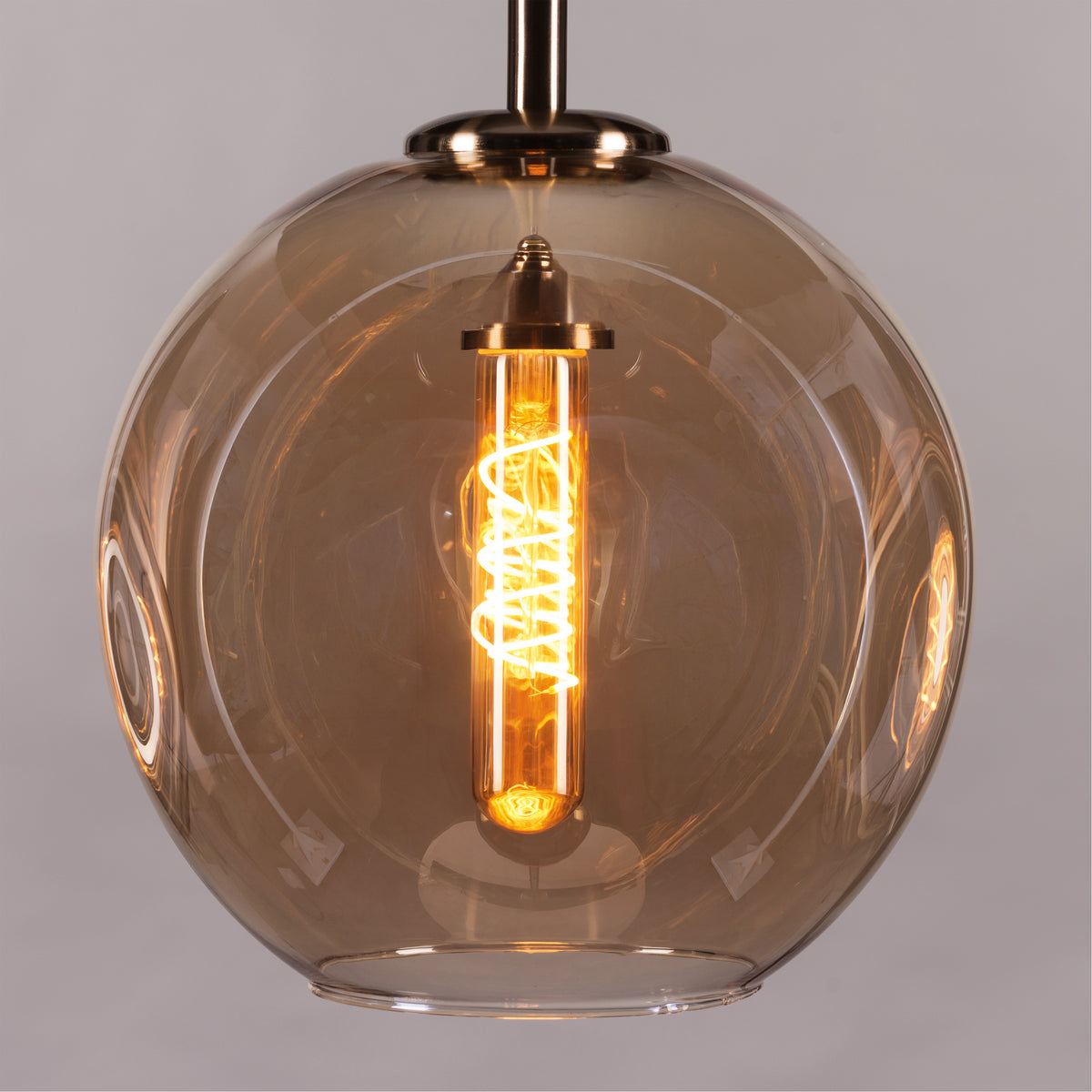 Tear Drop (Long, Amber, Gold) Glass Pendant Light