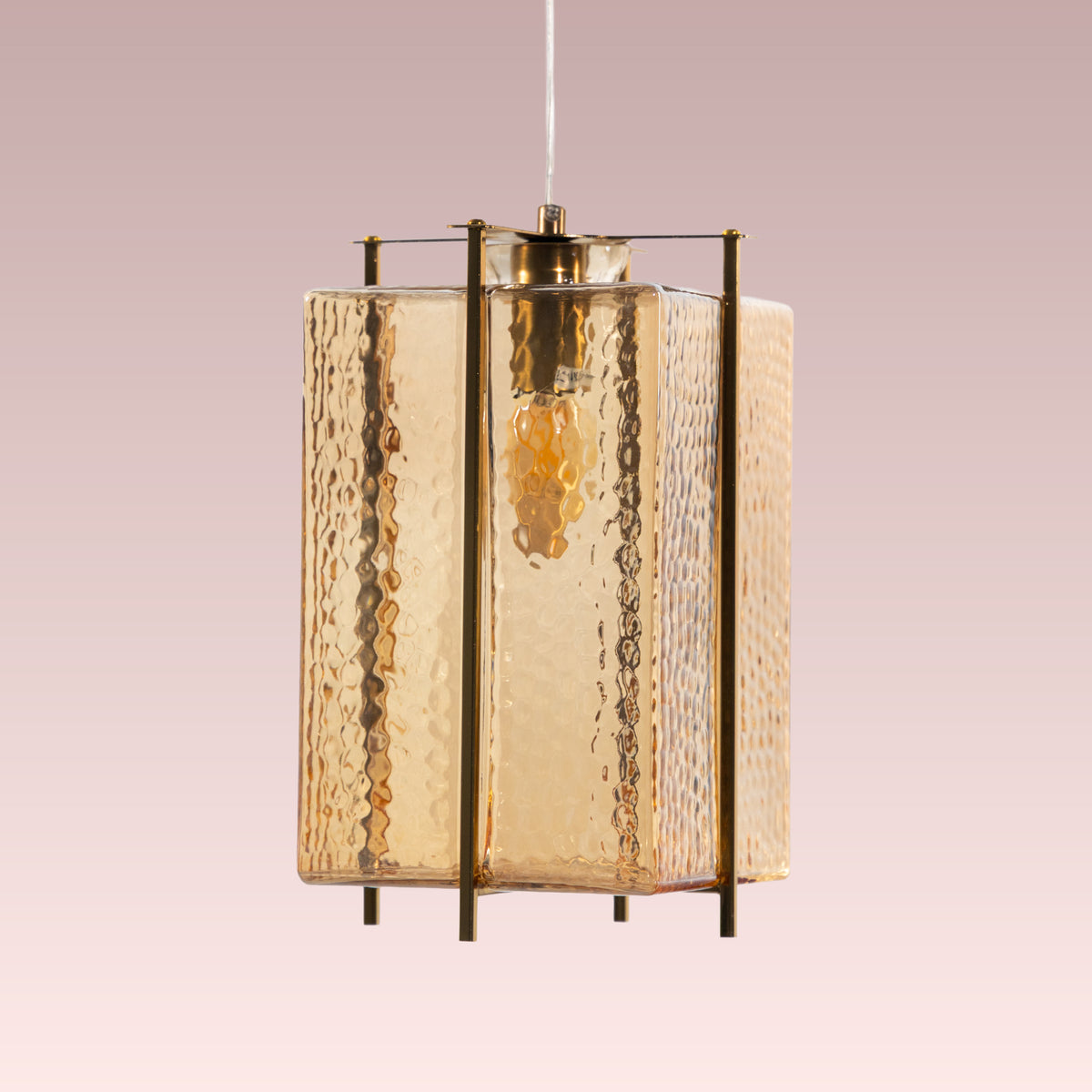 Slideshow (Medium,Clear) Textured Glass Pendant Light