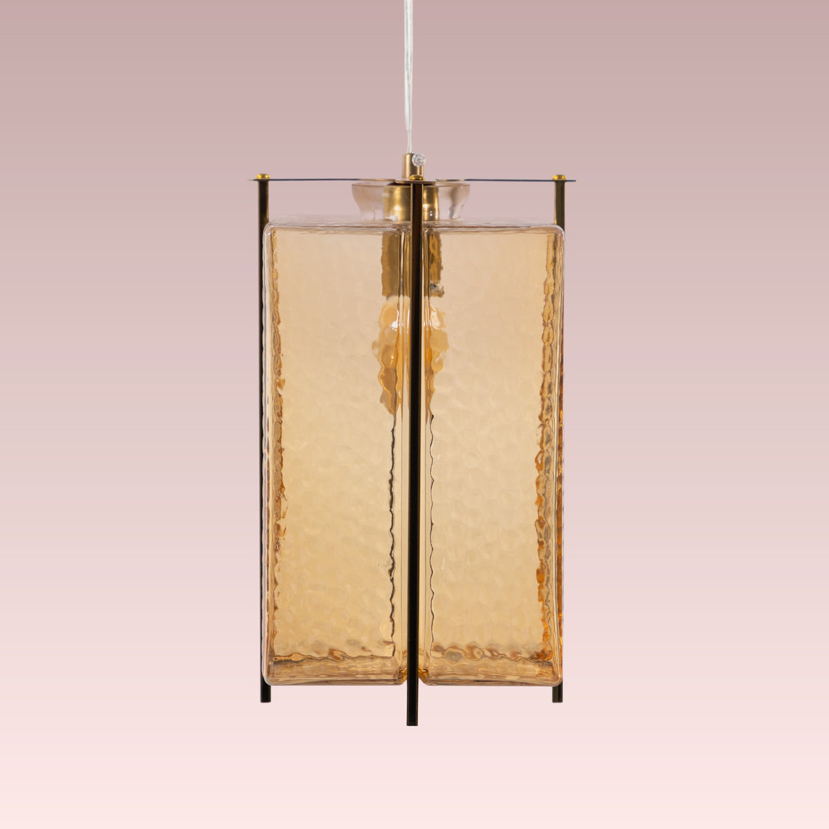 Slideshow (Medium,Clear) Textured Glass Pendant Light