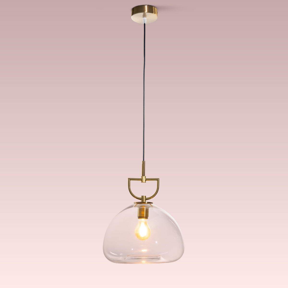 Nightlife (Gold, Clear) Glass Pendant Lamp