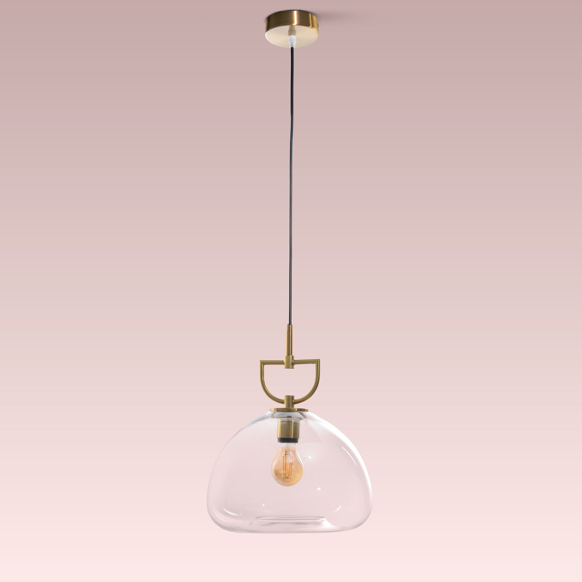 Nightlife (Gold, Clear) Glass Pendant Lamp