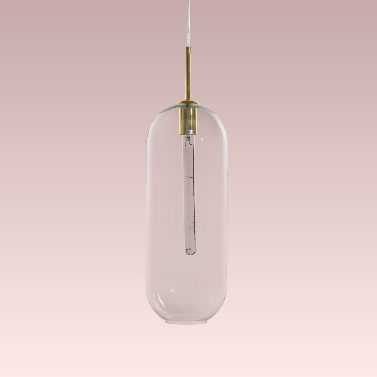Gold Glamour (Large, Clear) Glass Pendant Light