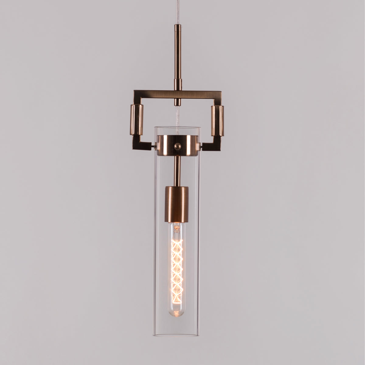 High Hopes (Long, Gold) Clear Glass Pendant Light