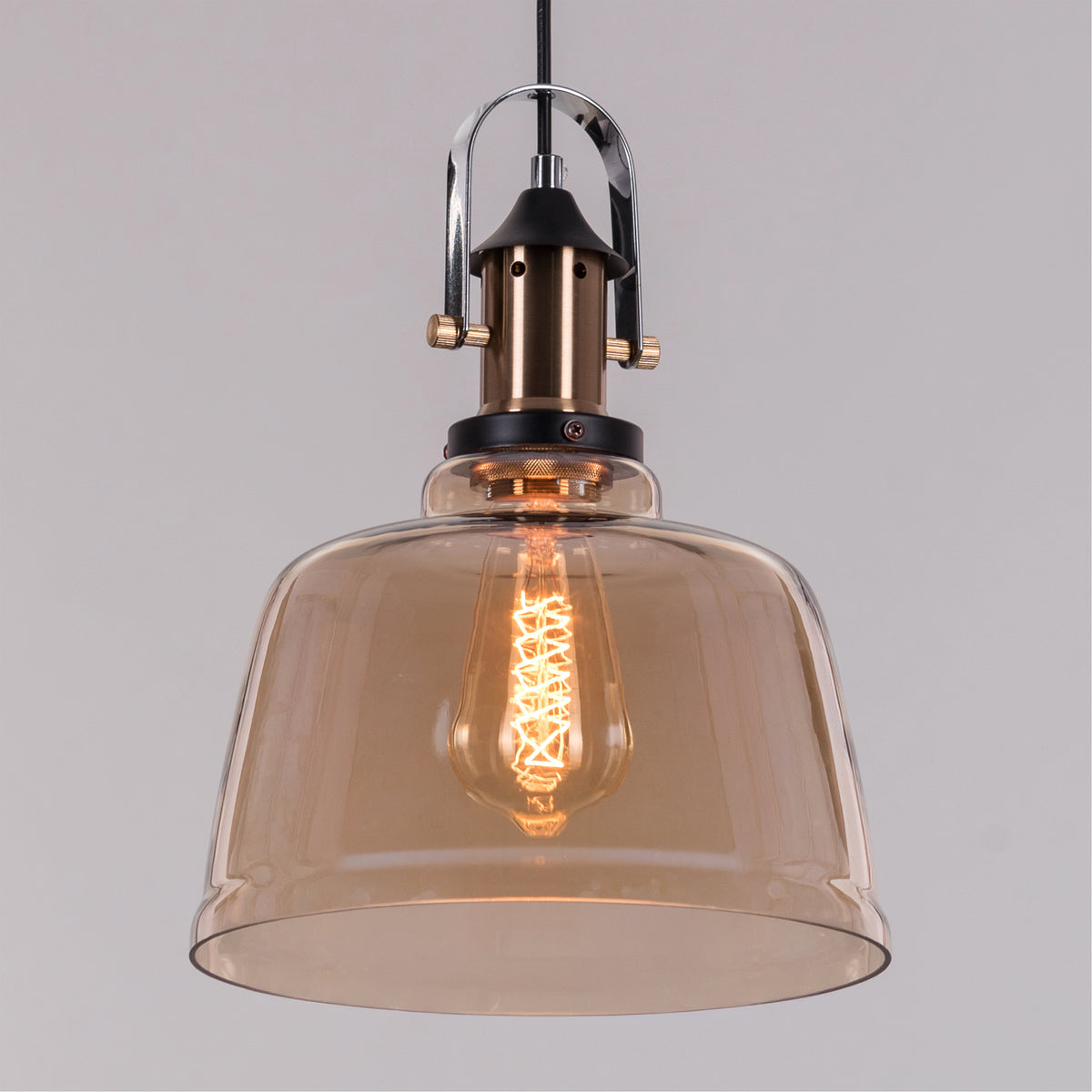 Glassy Eyed (Amber) Glass Pendant Light