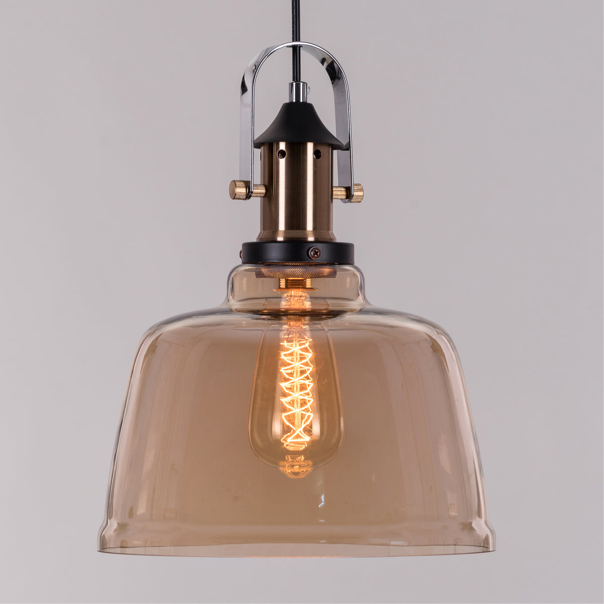 Glassy Eyed (Amber) Glass Pendant Light