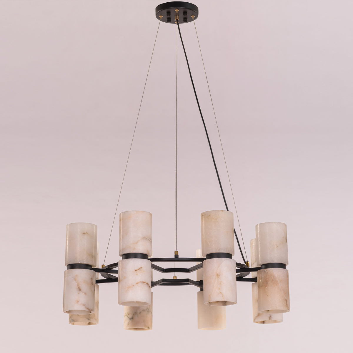 In Another Time (Black) Alabaster Chandelier
