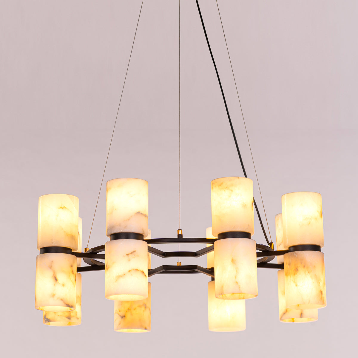 In Another Time (Black) Alabaster Chandelier
