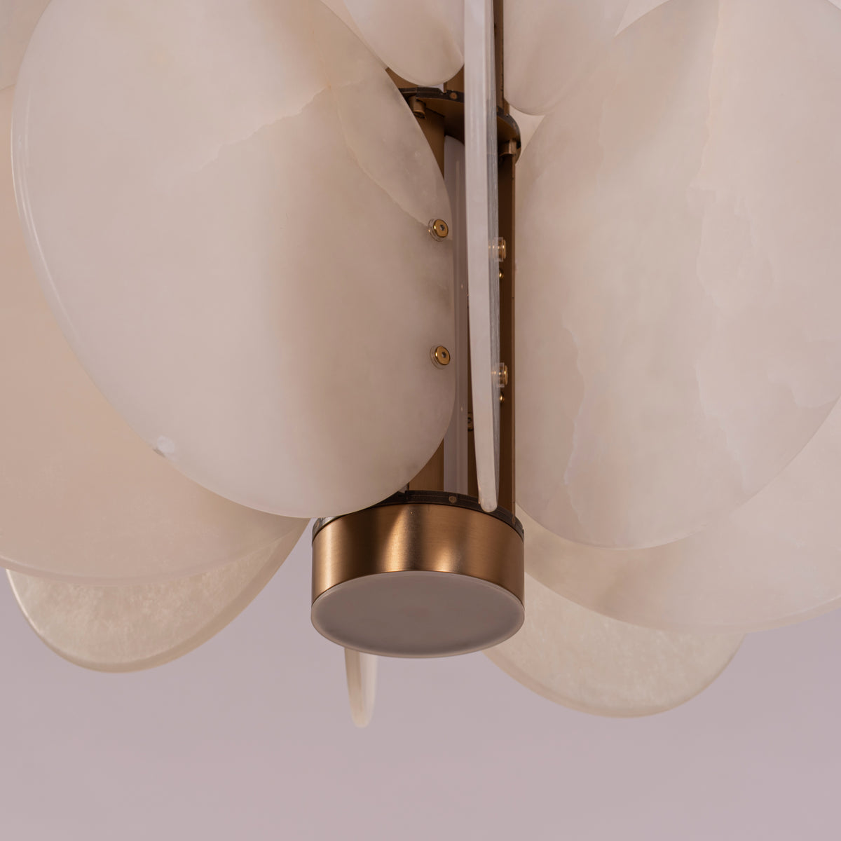 Anisora (White, Gold) 3 Color LED Natural White Spanish Alabaster Chandelier