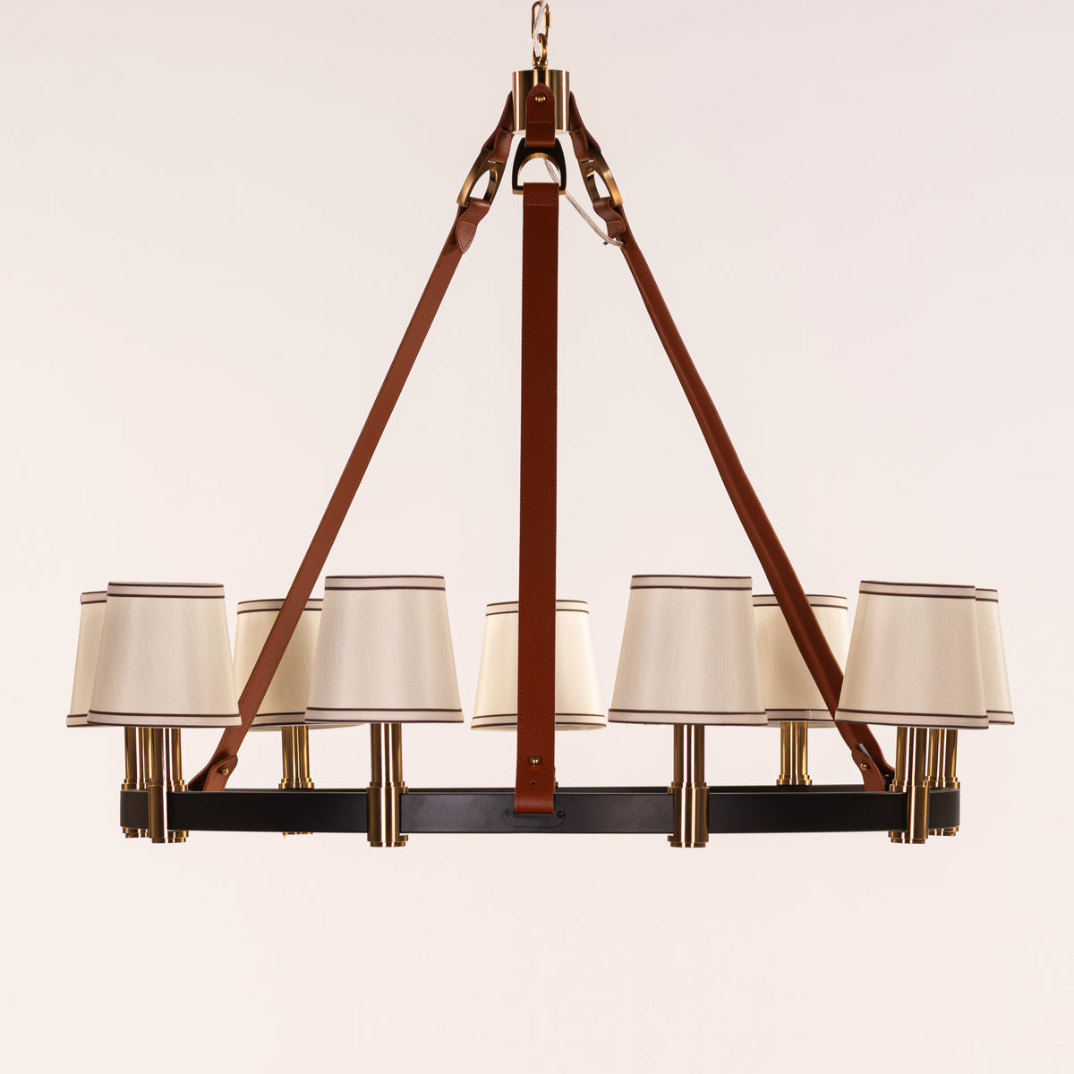 Ink & Ember (Black, Brown, White) Faux Leather Chandelier