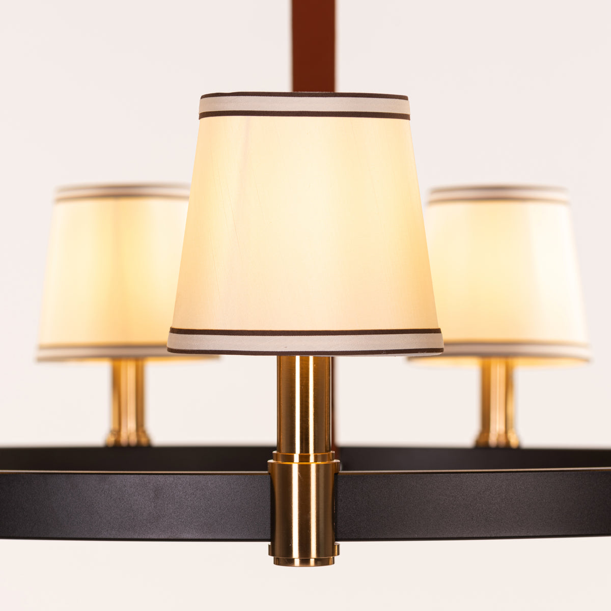 Ink & Ember (Black, Brown, White) Faux Leather Chandelier
