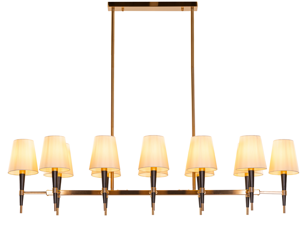See The Unseen (Black, Gold) Fabric Chandelier