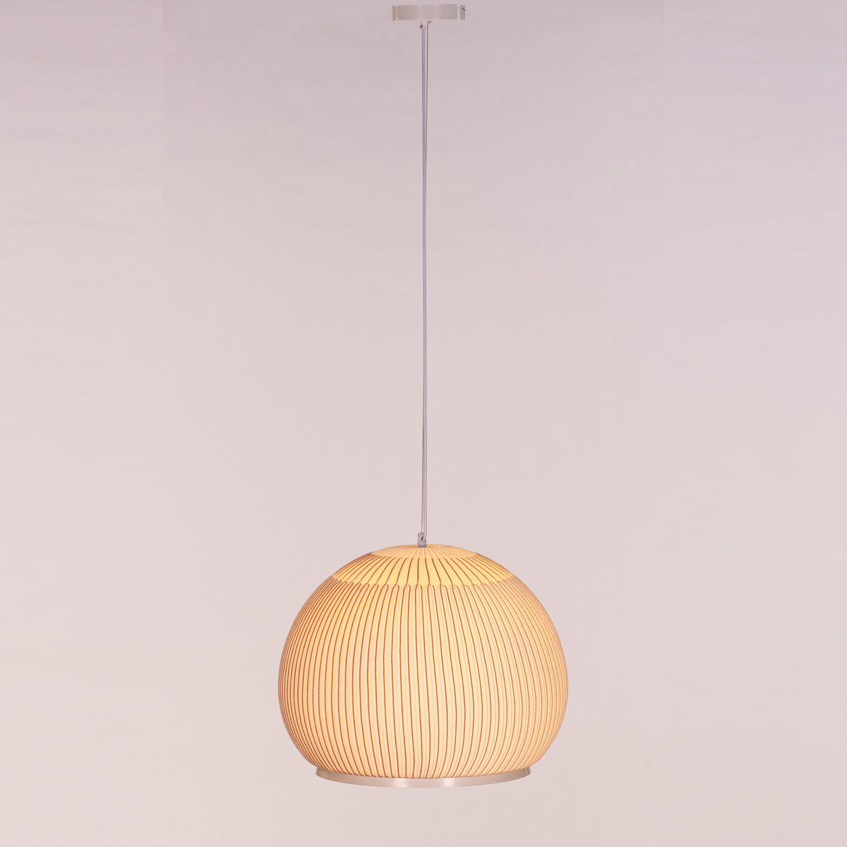 Tideform Orb (Off-White, White) Fabric Pendant Light
