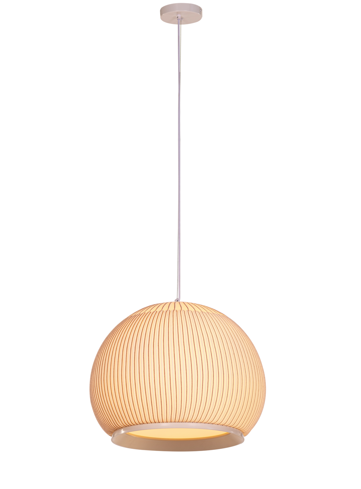 Tideform Orb (Off-White, White) Fabric Pendant Light