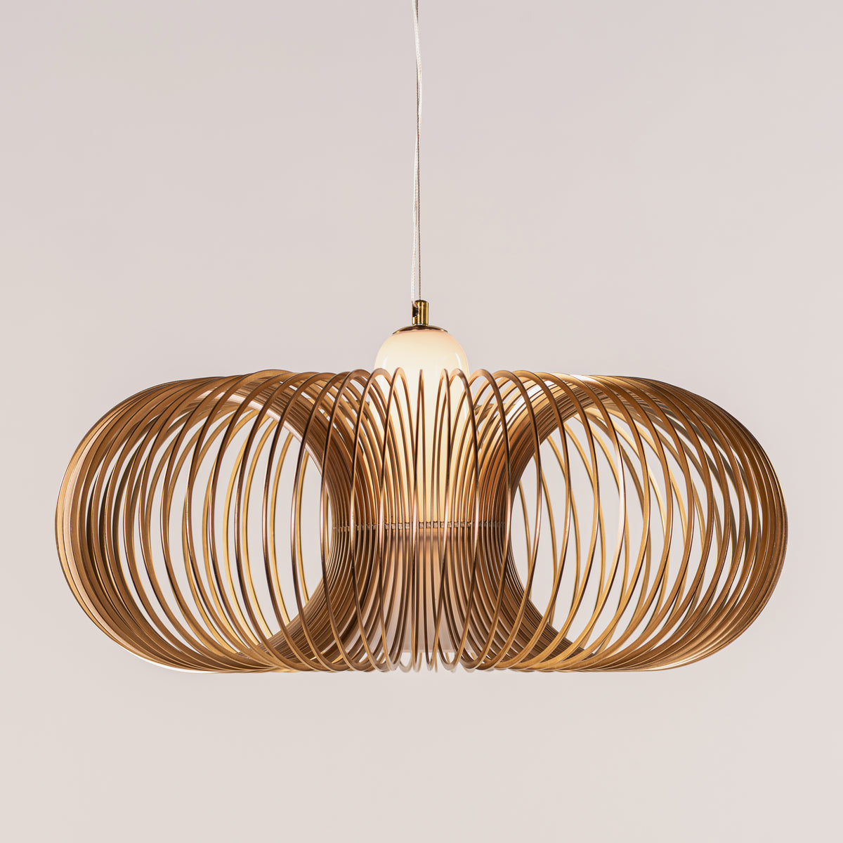 Oïna (Medium, Gold, White) Metal & Glass Pendant Light