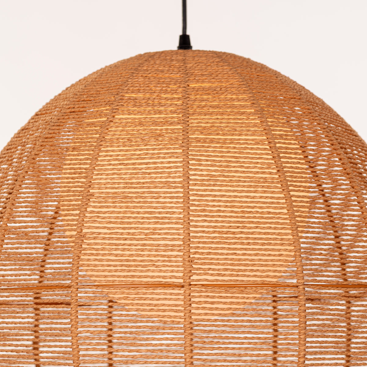 Sundown Cove (Gold, Beige) Rattan Pendant Light