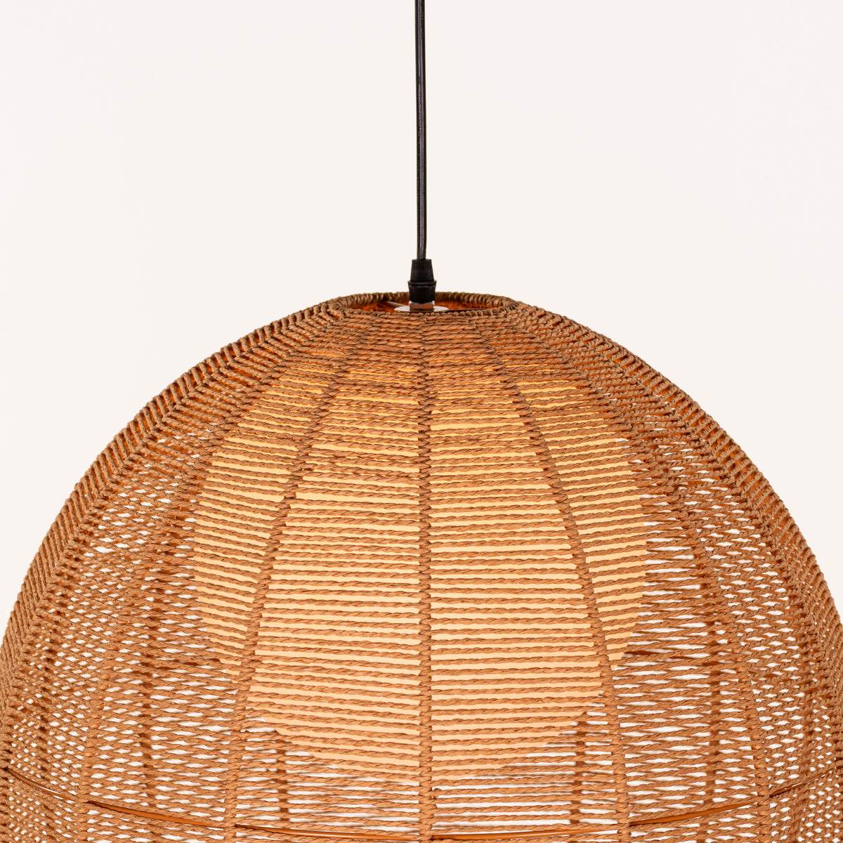 Sundown Cove (Gold, Beige) Rattan Pendant Light