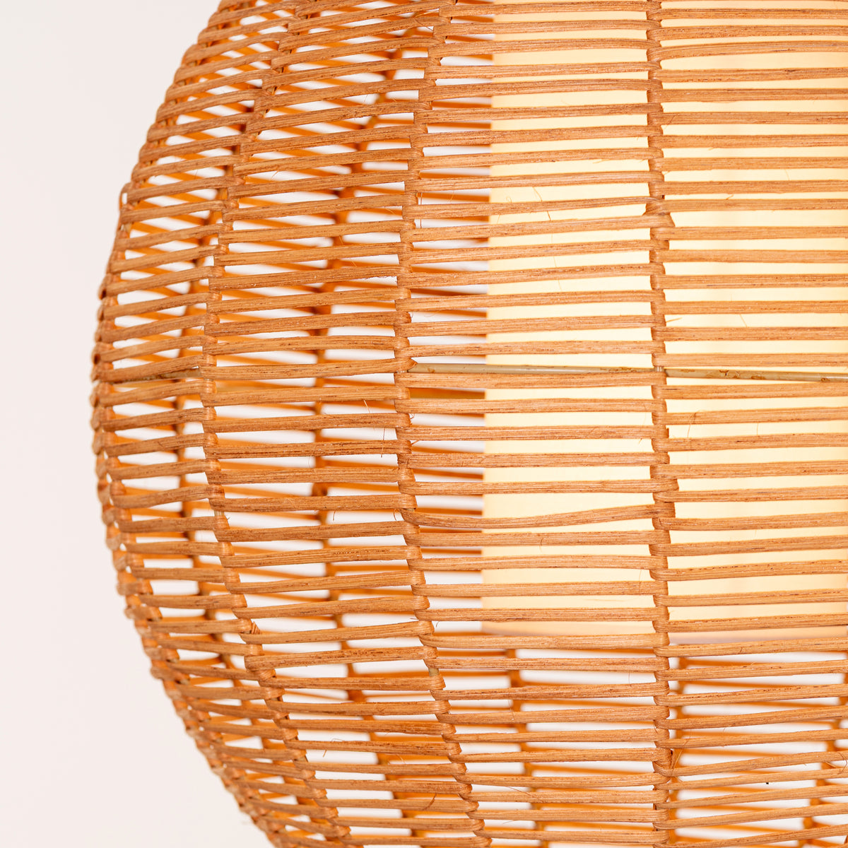 Sunlight Shore (Round, Beige) Rattan Pendant Light