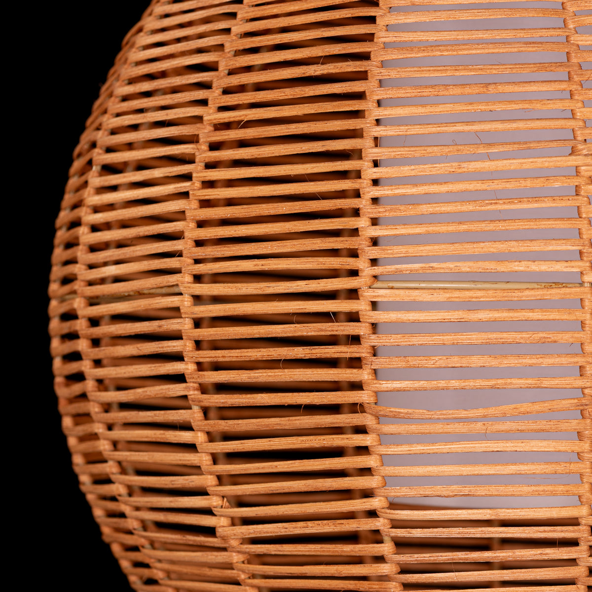 Sunlight Shore (Round, Beige) Rattan Pendant Light
