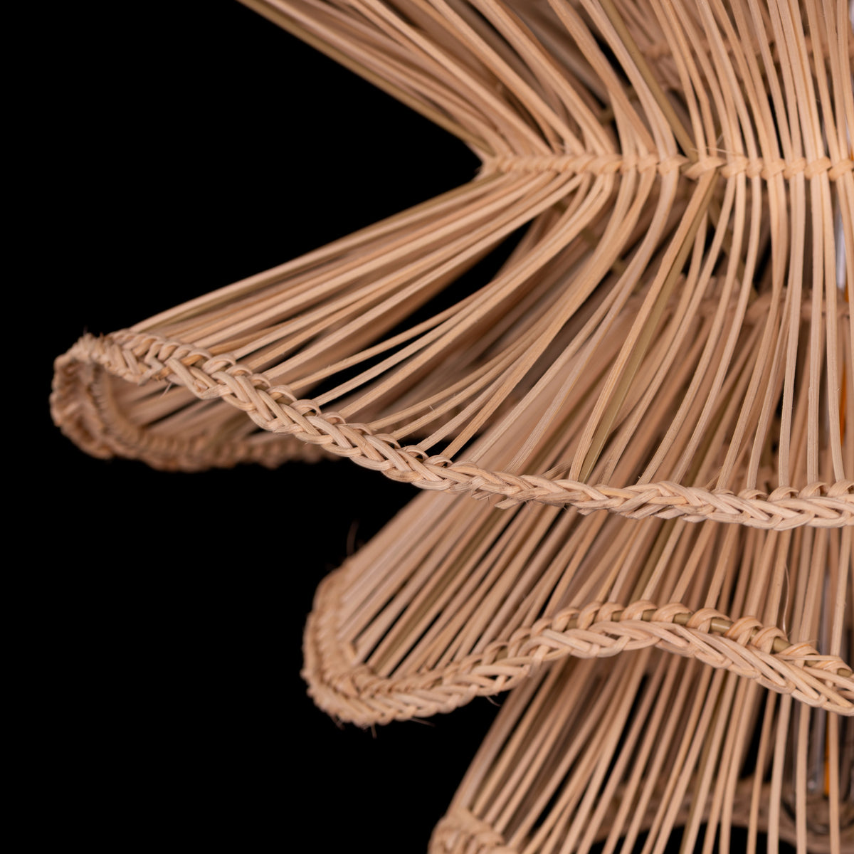 Seashell Whisper (Beige) Rattan Pendant Light