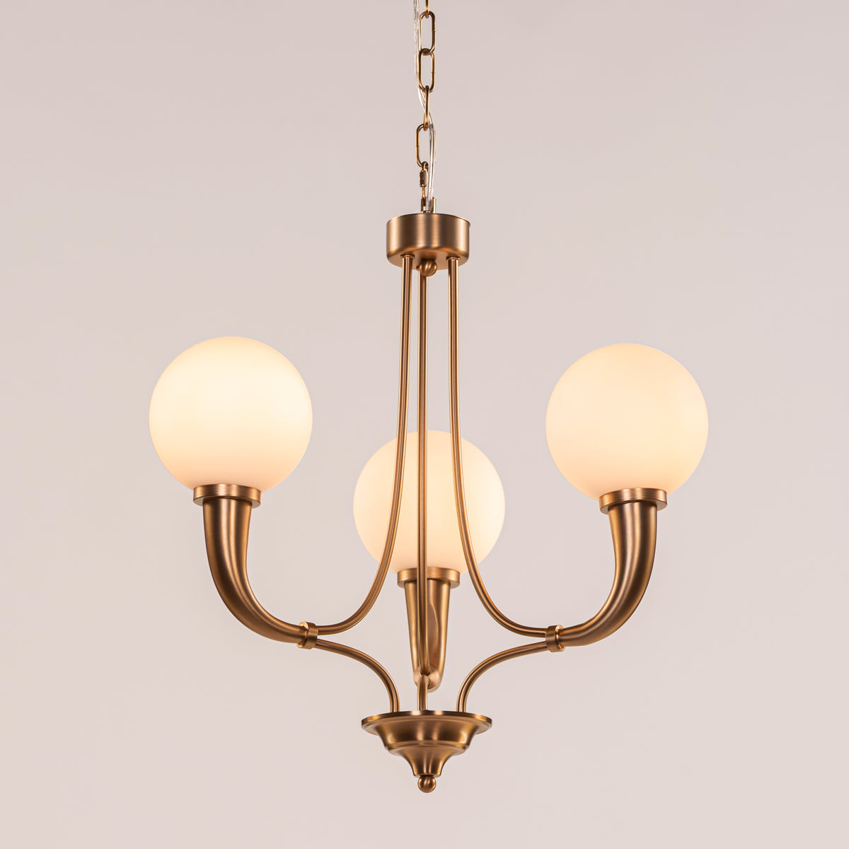 Kenswick (Gold, White) Frosted Glass Pendant Light