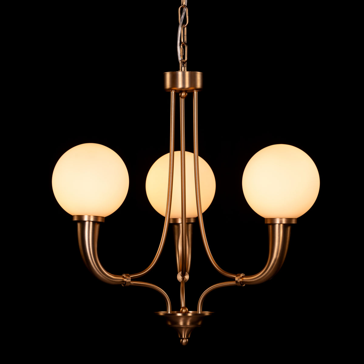 Kenswick (Gold, White) Frosted Glass Pendant Light