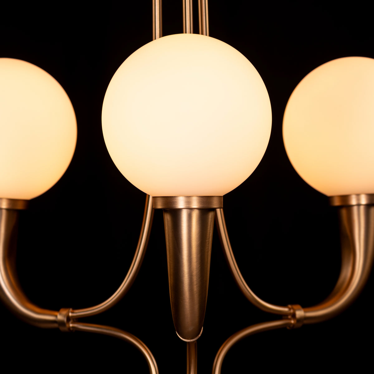 Kenswick (Gold, White) Frosted Glass Pendant Light