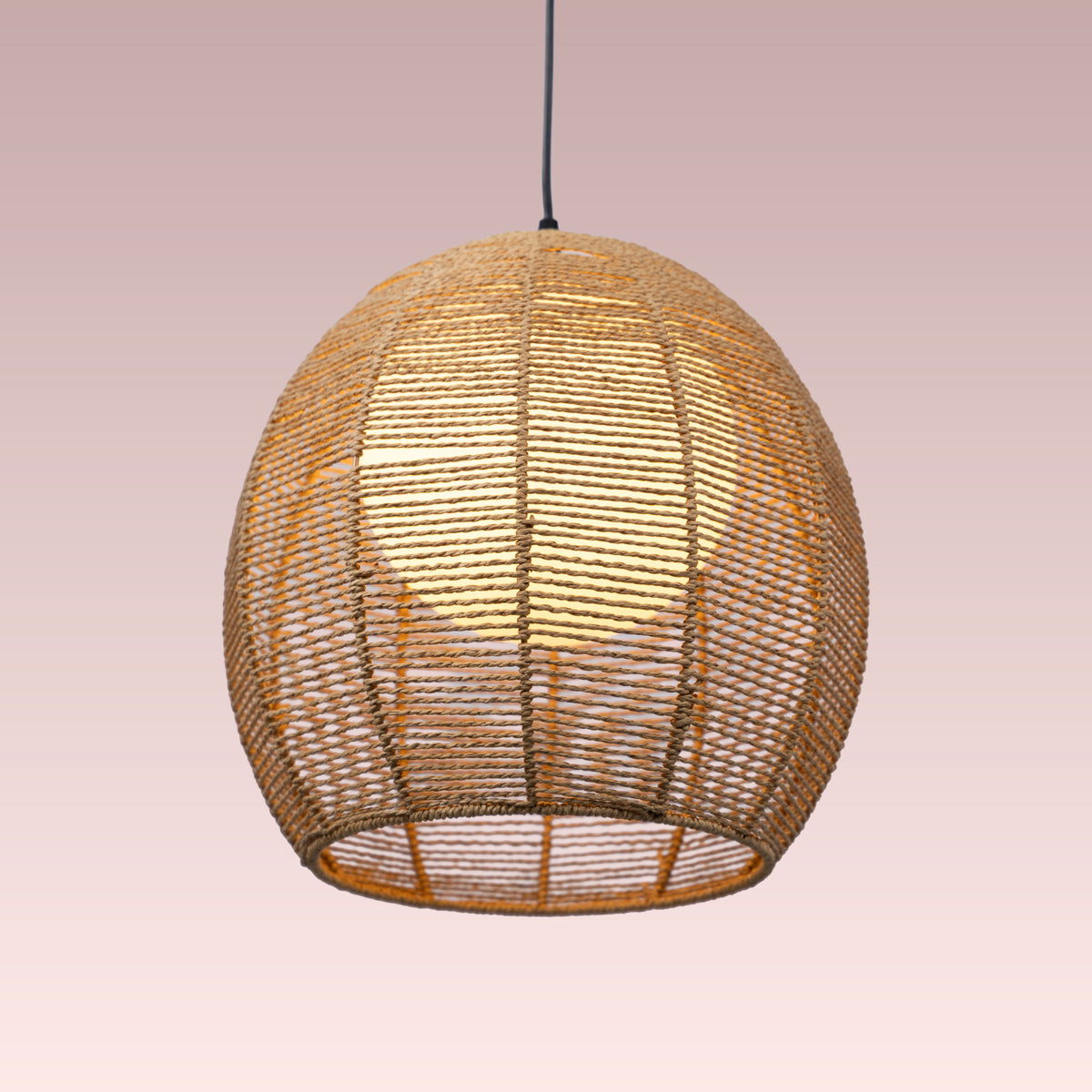 Harvest Halo Rattan Pendant Light