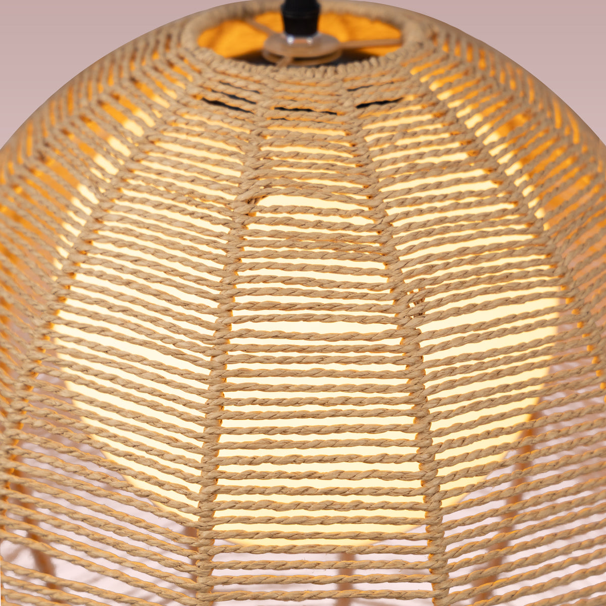 Harvest Halo Rattan Pendant Light