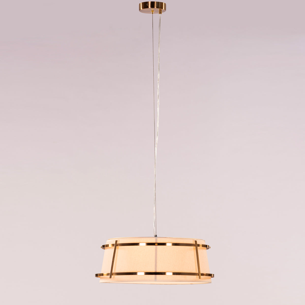 Urban Dial (Gold, Fabric) Acrylic Pendant Light