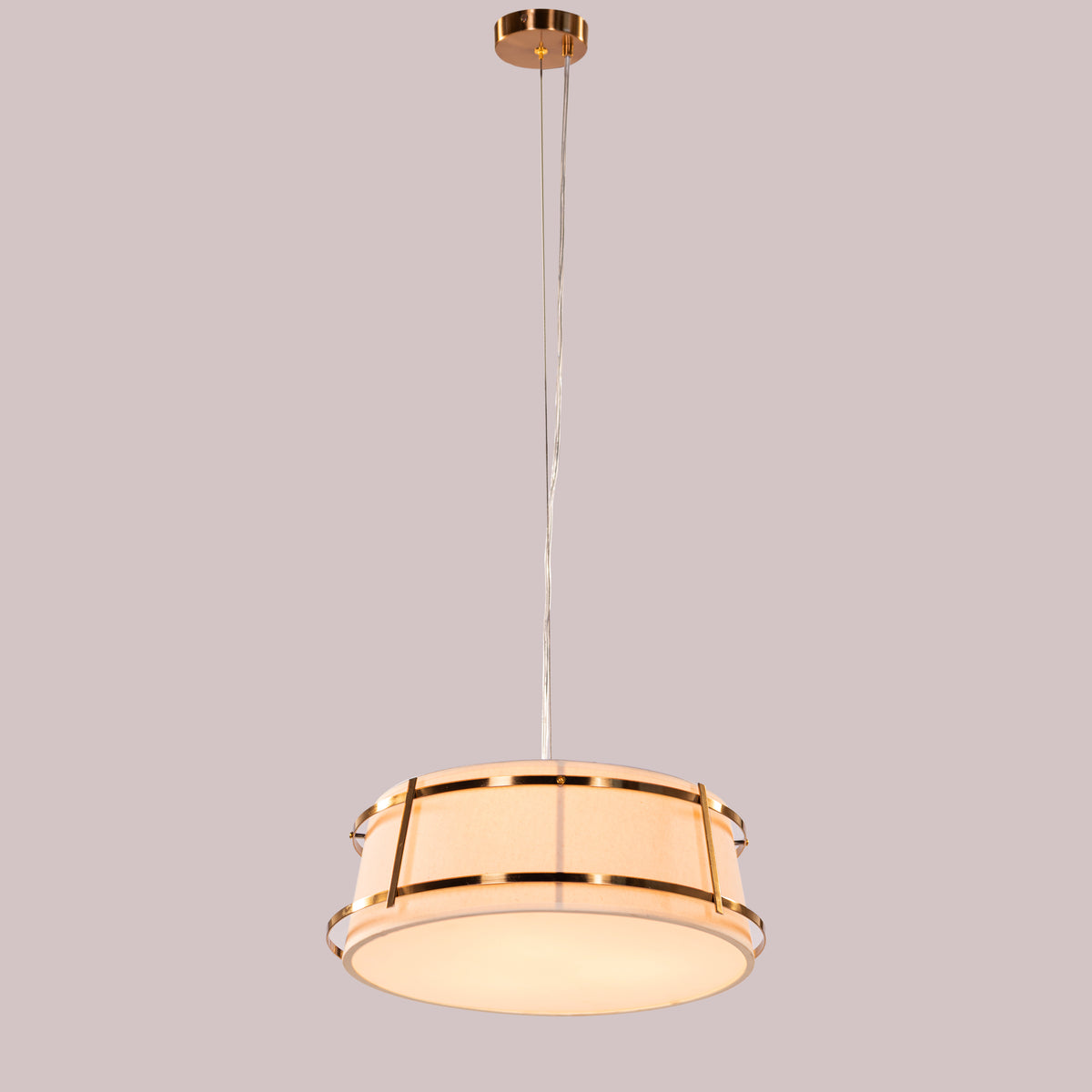 Urban Dial (Gold, Fabric) Acrylic Pendant Light