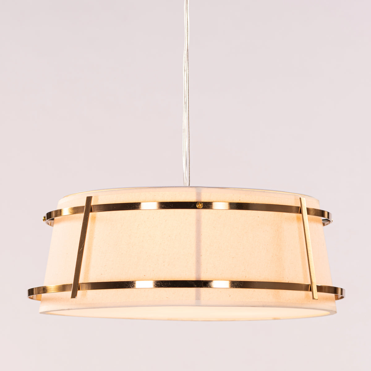 Urban Dial (Gold, Fabric) Acrylic Pendant Light
