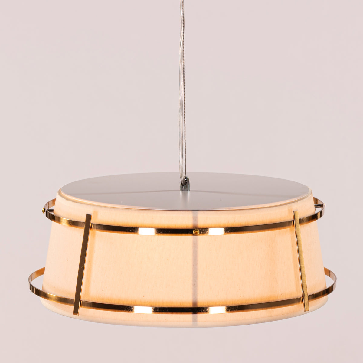 Urban Dial (Gold, Fabric) Acrylic Pendant Light