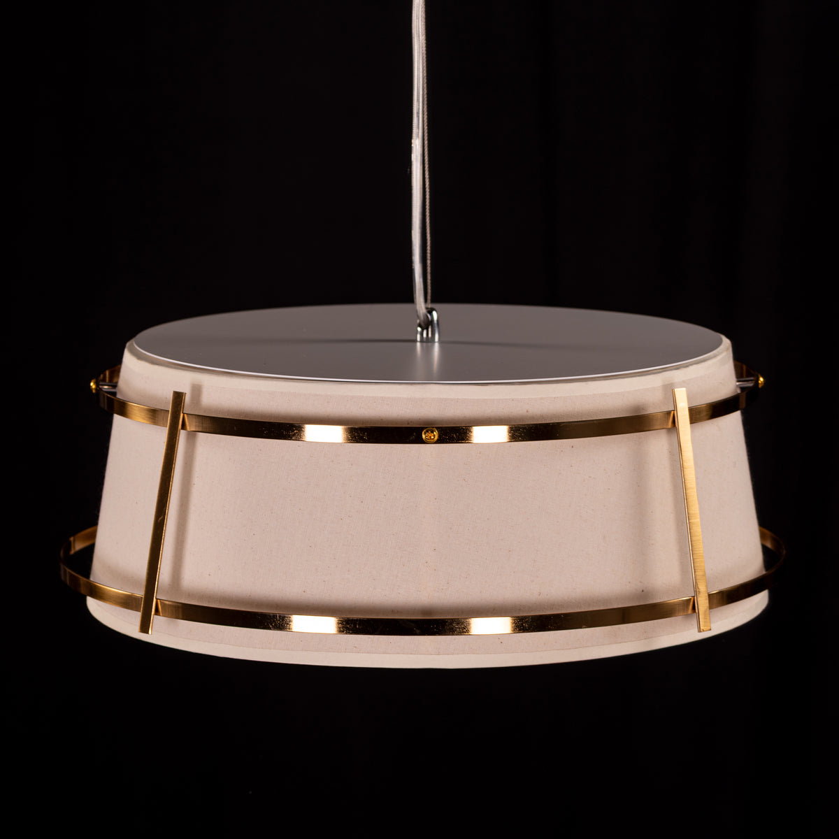 Urban Dial (Gold, Fabric) Acrylic Pendant Light