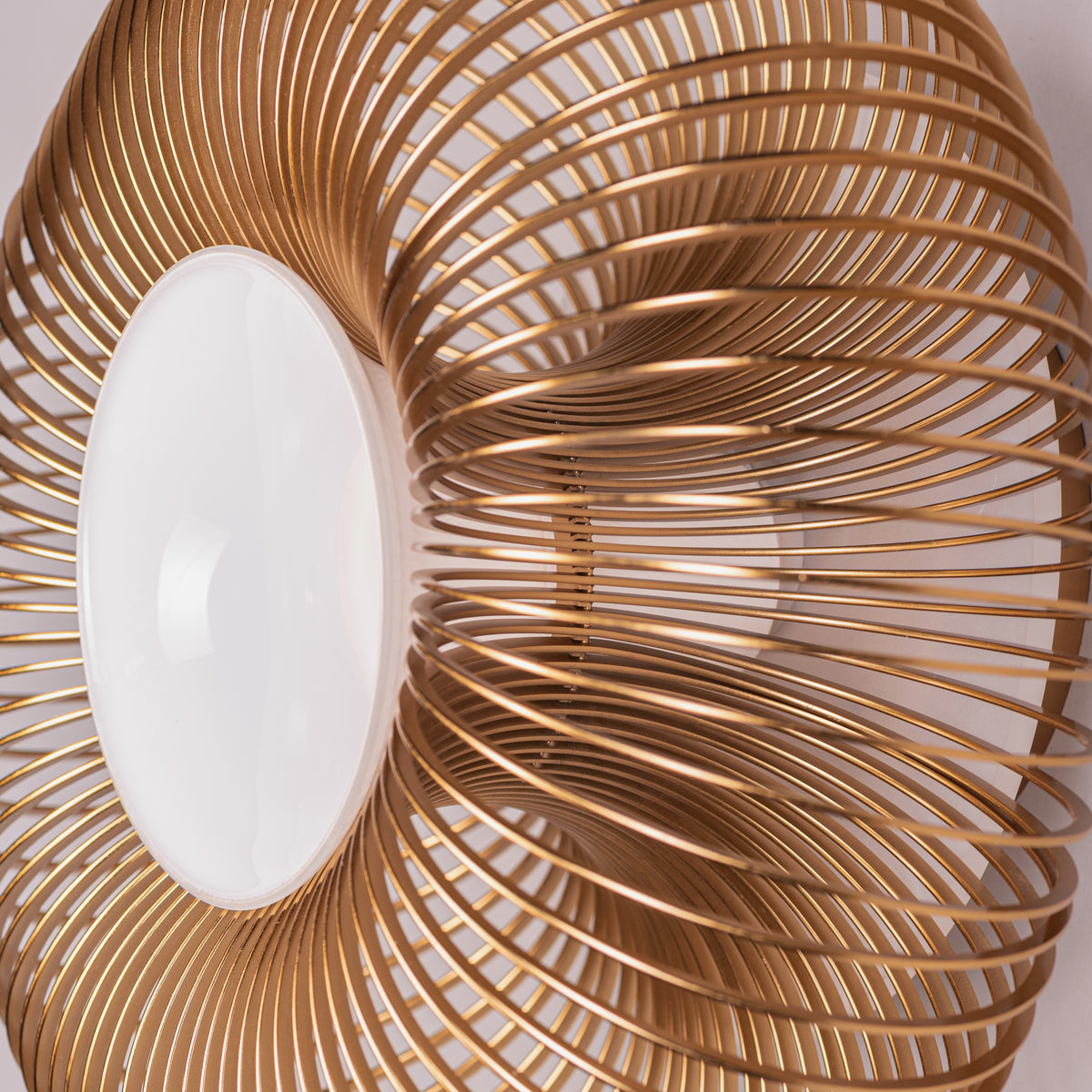 Oïna (Gold, White) Metal & Glass Wall Light