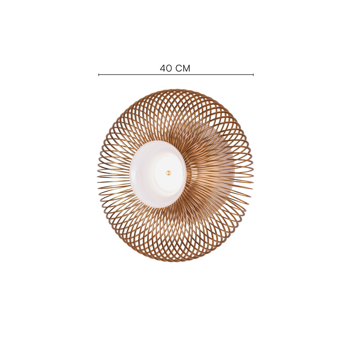 Oïna (Gold, White) Metal & Glass Wall Light