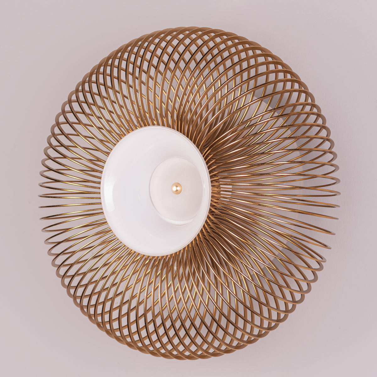 Oïna (Gold, White) Metal & Glass Wall Light