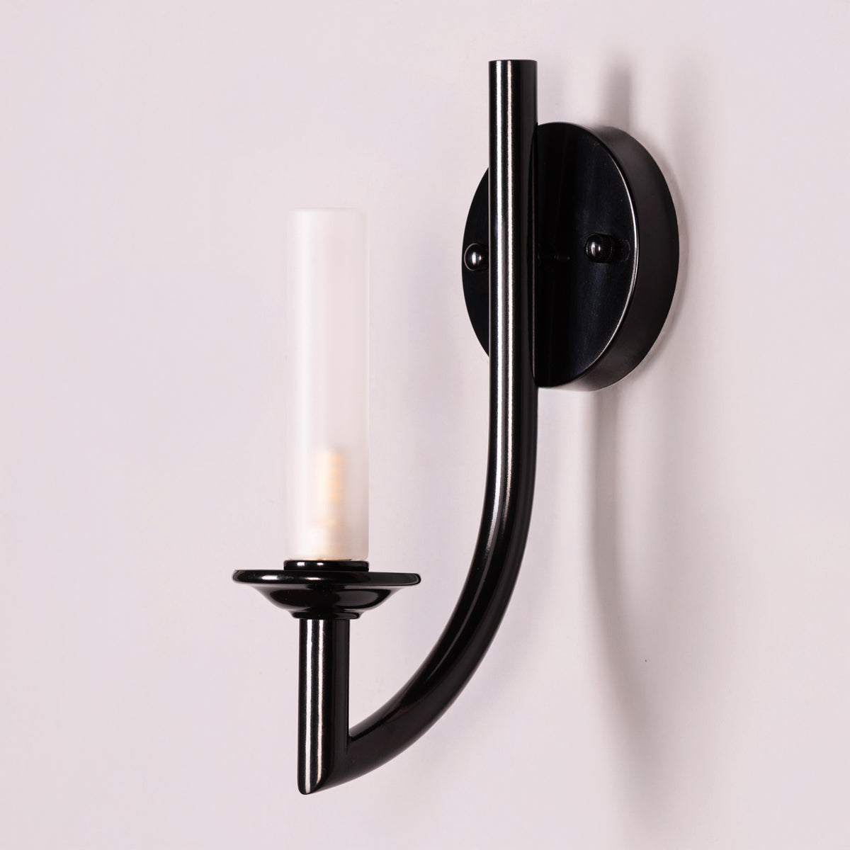 Forma (Black, White) Frosted Glass Wall Light
