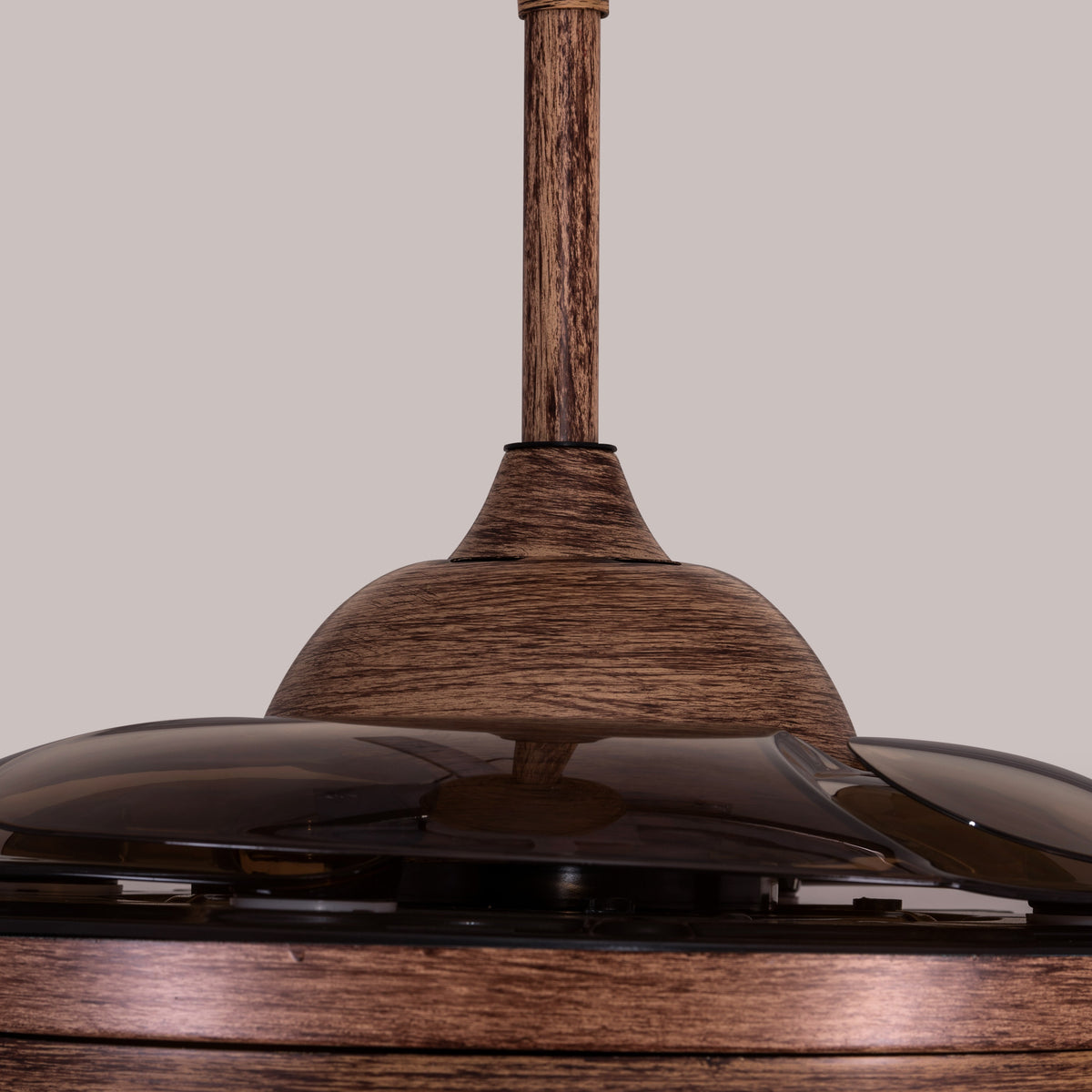 Sundowner (112 cm Span, Brown Finish Metal Body, Fan Blades In Translucent Brown Ceiling ABS Plastic) Ceiling Fan