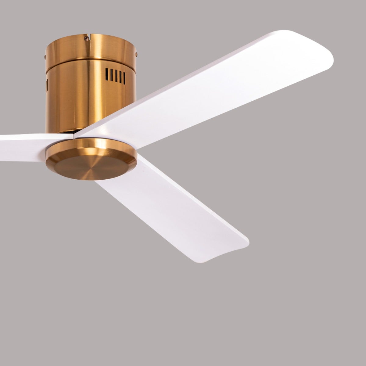 Monterey Bay (132 cm Span, Gold Finish Metal Body, White Finish Wooden Blades) Ceiling Fan