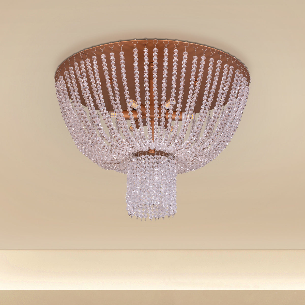 Warm Embrace (Gold) Crystal Ceiling Light