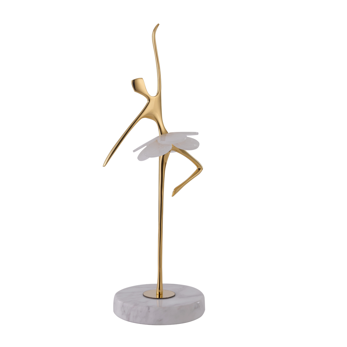 Poised (White/Gold) Marble